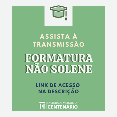 Formatura não solene dos graduandos do 1º semestre de 2021 ocorre nesta sexta – Assista à transmissão ao vivo. Formatura não solene dos graduandos do 1º semestre de 2021 ocorre nesta sexta – Assista à transmissão ao vivo.