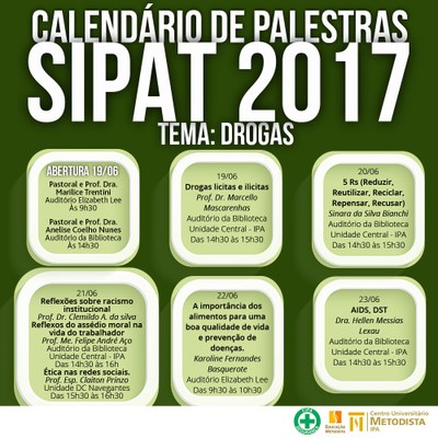 IPA promove Semana Interna de Prevenção de Acidentes do Trabalho 2017 IPA promove Semana Interna de Prevenção de Acidentes do Trabalho 2017