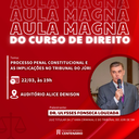 Aula Magna do curso de Direito será 22 de março em formato presencial