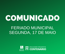 Comunicado – Feriado na Faculdade Centenário