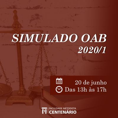 Curso de Direito realiza simulado on-line da OAB Curso de Direito realiza simulado on-line da OAB