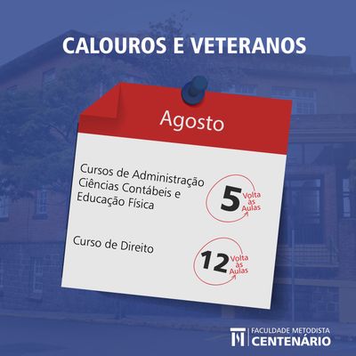 Volta às aulas: confira a data do início das atividades do seu curso Volta às aulas: confira a data do início das atividades do seu curso