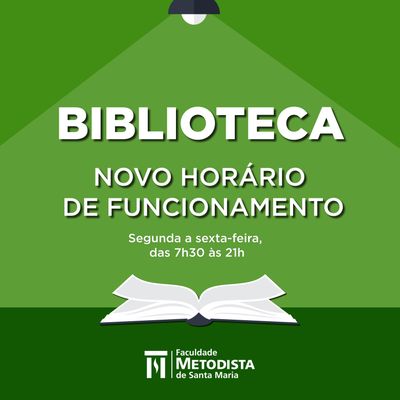 Biblioteca do IMC está com novo horário de atendimento Biblioteca do IMC está com novo horário de atendimento