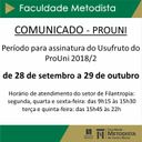 Comunicado: alunos do ProUni