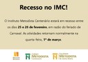 Comunicado: recesso no IMC