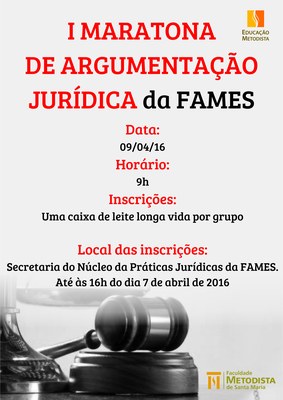 FAMES realiza I Maratona de Argumentação Jurídica FAMES realiza I Maratona de Argumentação Jurídica
