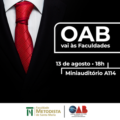 Curso de Direito promove palestra em comemoração ao Dia do Advogado Curso de Direito promove palestra em comemoração ao Dia do Advogado
