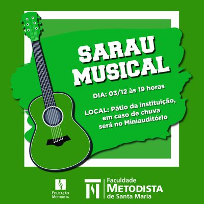 Curso de Direito realiza Sarau Musical na próxima segunda Curso de Direito realiza Sarau Musical na próxima segunda