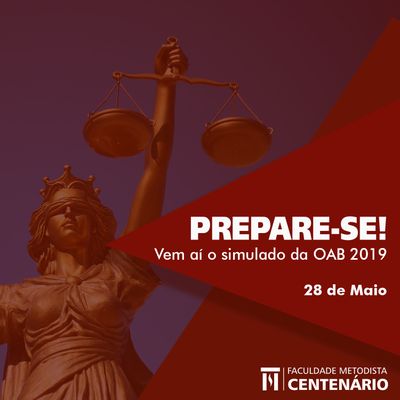 Curso de Direito realizará Simulado da OAB em 28 de maio Curso de Direito realizará Simulado da OAB em 28 de maio