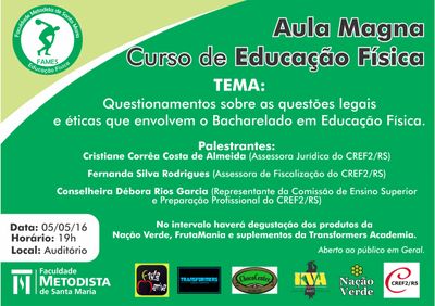 Curso de Educação Física da FAMES realiza Aula Magna Curso de Educação Física da FAMES realiza Aula Magna