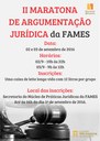 Inscrições abertas para a II Maratona de Argumentação Jurídica