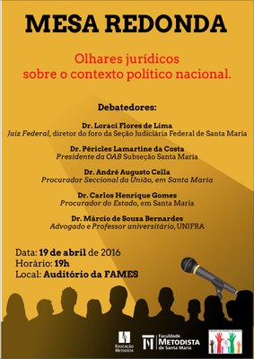 Mesa redonda da FAMES debaterá contexto político nacional