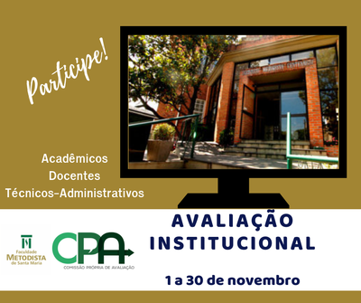 Participe da Avaliação Institucional 2018 Participe da Avaliação Institucional 2018