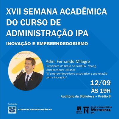 Semana Acadêmica do curso de Administração Semana Acadêmica do curso de Administração
