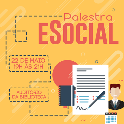 Em parceria com a Receita Federal, curso de Ciências Contábeis promove palestra sobre eSocial Em parceria com a Receita Federal, curso de Ciências Contábeis promove palestra sobre eSocial