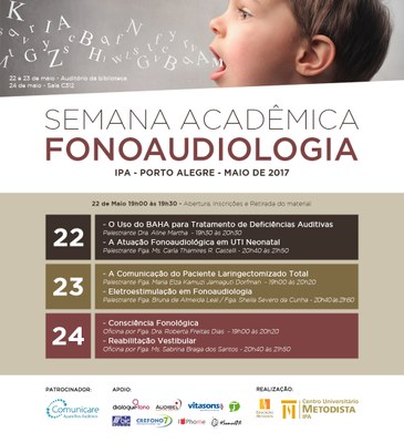Curso de Fonoaudiologia promove Semana Acadêmica Curso de Fonoaudiologia promove Semana Acadêmica