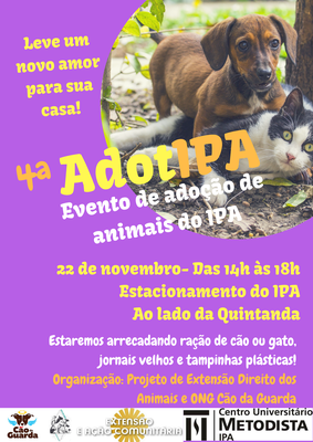 Extensão promove 4ª feira AdotIPA Extensão promove 4ª feira AdotIPA