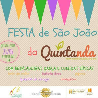 Quintanda promove festa junina amanhã, dia 21 Quintanda promove festa junina amanhã, dia 21