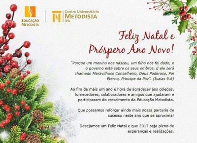 Feliz Natal e Próspero Ano Novo! Feliz Natal e Próspero Ano Novo!