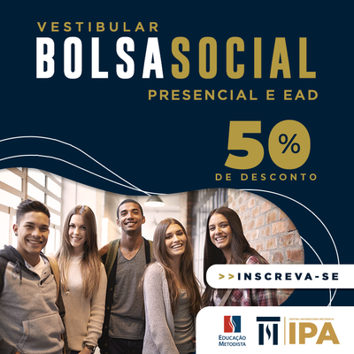 IPA inscreve para bolsas sociais de 50% em cursos presenciais e a distância IPA inscreve para bolsas sociais de 50% em cursos presenciais e a distância