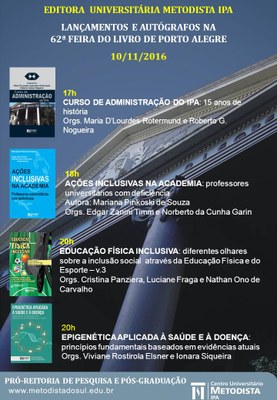 IPA participa da 62ª Feira do Livro de Porto Alegre IPA participa da 62ª Feira do Livro de Porto Alegre