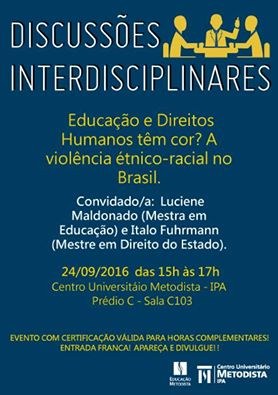 IPA realiza Discussões Interdisciplinares no dia 24 de setembro IPA realiza Discussões Interdisciplinares no dia 24 de setembro