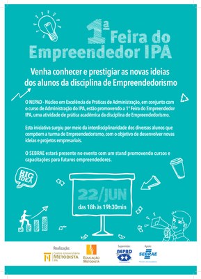NEPAD promoverá a 1ª Feira do Empreendedor IPA NEPAD promoverá a 1ª Feira do Empreendedor IPA