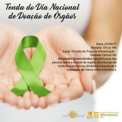 Atividades de Sensibilização marcarão o Dia Nacional de Doação de Órgãos no IPA Atividades de Sensibilização marcarão o Dia Nacional de Doação de Órgãos no IPA