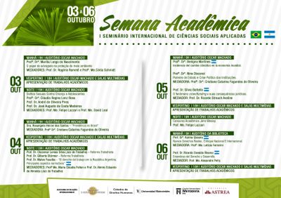 IPA promove I Seminário Internacional das Ciências Sociais Aplicadas IPA promove I Seminário Internacional das Ciências Sociais Aplicadas