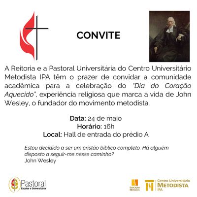 Reitoria e Pastoral Universitária promovem celebração do "Dia do Coração Aquecido" Reitoria e Pastoral Universitária promovem celebração do "Dia do Coração Aquecido"