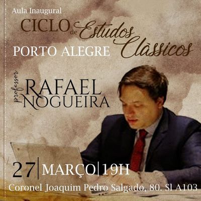IPA promove ‘Ciclo de Estudos Clássicos’, com professor Rafael Nogueira IPA promove ‘Ciclo de Estudos Clássicos’, com professor Rafael Nogueira