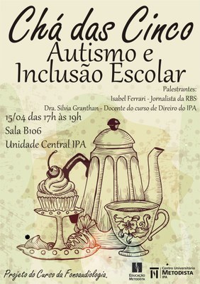 Curso de Fonoaudiologia do IPA debate “Autismo e Inclusão Escolar” dia 15 Curso de Fonoaudiologia do IPA debate “Autismo e Inclusão Escolar” dia 15