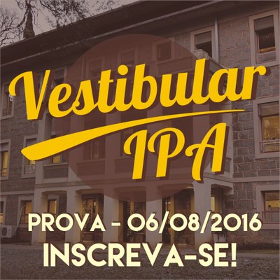 IPA realiza Vestibular Complementar de Inverno em agosto IPA realiza Vestibular Complementar de Inverno em agosto