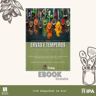 Curso de Nutrição do IPA lança ebook sobre ervas e temperos naturais Curso de Nutrição do IPA lança ebook sobre ervas e temperos naturais