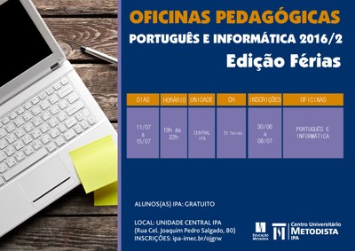 Oficinas de Férias do IPA Oficinas de Férias do IPA