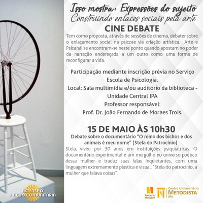 Projeto de Extensão do IPA promove Cine Debate Projeto de Extensão do IPA promove Cine Debate