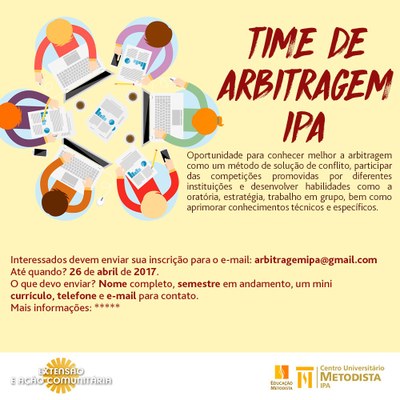 Projeto de Extensão: Time de Arbitragem está com edital aberto Projeto de Extensão: Time de Arbitragem está com edital aberto