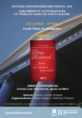 Editora do IPA promove lançamento e sessão de autógrafos do livro "Abrigo Residencial" Editora do IPA promove lançamento e sessão de autógrafos do livro "Abrigo Residencial"